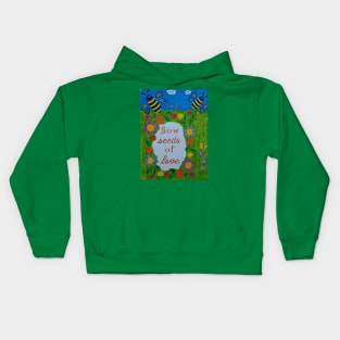 Flowers and Bees Kids Hoodie